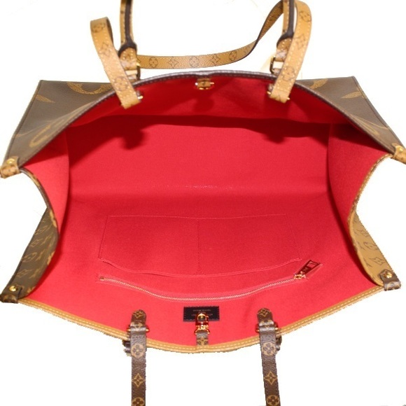 Louis Vuitton On The Go GM Monogram Giant Handbag Brown Beige - Picture 4 of 4
